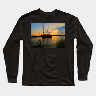 Ship silhouette Long Sleeve T-Shirt